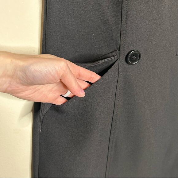 Naked Cashmere Black Sleeveless Double Button Dress Pockets Women Size Large NWT - Picture 5 of 7